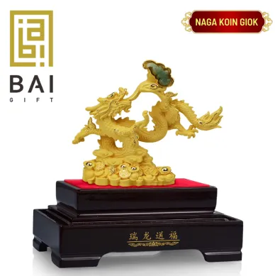 PATUNG SHIO ULAR TAHUN 2025 HAMPERS IMLEK TAHUN 2024 PATUNG NAGA EMAS 24K PAJANGAN SHIO NAGA GIOK 2 ~blog/2023/11/24/11