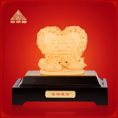 PATUNG SHIO ULAR TAHUN 2025 BAI GIFT PAJANGAN SEPASANG BEBEK YINYANG LAPIS EMAS 24K 1 ~blog/2023/3/14/