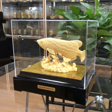 PATUNG SHIO ULAR TAHUN 2025 BAI GIFT PAJANGAN PATUNG IKAN ARWANA PREMIUM LAPISAN EMAS 24K - M  2 ~blog/2023/3/14/_