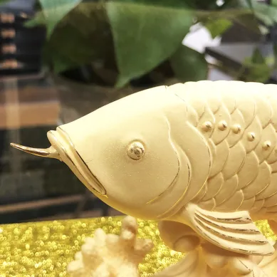 PATUNG SHIO ULAR TAHUN 2025 BAI GIFT PAJANGAN PATUNG IKAN ARWANA PREMIUM LAPISAN EMAS 24K - M  4 ~blog/2023/3/14/_1
