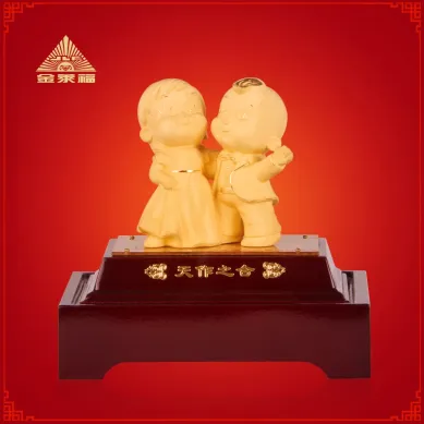 PATUNG SHIO ULAR TAHUN 2025 BAI GIFT PAJANGAN PATUNG PENGANTIN LAPIS EMAS 24K HOLD YOUR HAND 1 ~blog/2023/3/14/c01