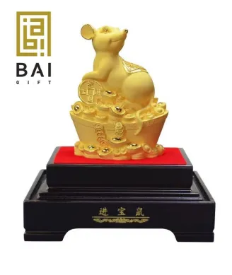 PATUNG SHIO ULAR TAHUN 2025 BAI GIFT PAJANGAN SHIO TIKUS KOIN LAPIS EMAS 24K SIZE M 2 ~blog/2023/3/15/59731f57_38a3_4126_bace_3bd59b0553c6