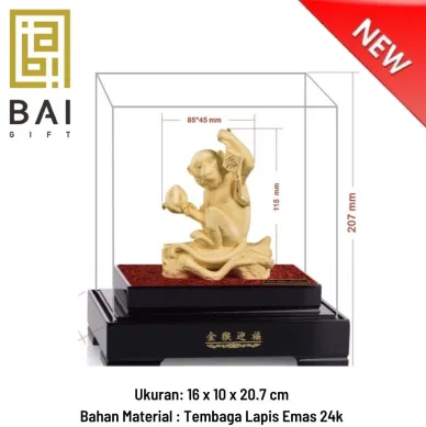 PATUNG SHIO ULAR TAHUN 2025 BAI GIFT PAJANGAN PATUNG SHIO MONYET LAPIS EMAS 24K SIZE M 3 ~blog/2023/3/15/e5cffb0d_409f_4ac7_8fe9_44bed1968448