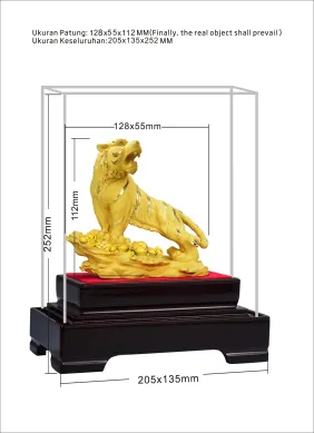 PATUNG SHIO ULAR TAHUN 2025 BAI GIFT PAJANGAN PATUNG SHIO MACAN LAPIS EMAS 24K SIZE L 3 ~blog/2023/3/16/