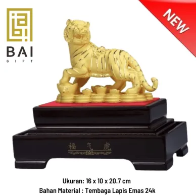 PATUNG SHIO ULAR TAHUN 2025 BAI GIFT PAJANGAN PATUNG SHIO MACAN LAPIS EMAS 24K SIZE M 2 ~blog/2023/3/16/macan_m_new_2