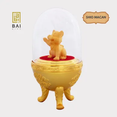 PATUNG SHIO ULAR TAHUN 2025 BAI GIFT PAJANGAN PATUNG SHIO MACAN MINI LAPIS EMAS 24K  2 ~blog/2023/3/20/3_patung_lapis_emas_lucu_shio_macan_2