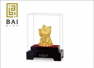 PATUNG SHIO ULAR TAHUN 2025 BAI GIFT PAJANGAN PATUNG LUCKY CAT LAPIS EMAS 24K 2 ~blog/2023/3/21/