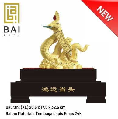 PATUNG SHIO ULAR TAHUN 2025 BAI GIFT PAJANGAN PATUNG SHIO ULAR LAPIS EMAS 24K SIZE XL 1 ~blog/2023/3/21/2da93f33_a397_4053_9b3b_383d97fb3aa1