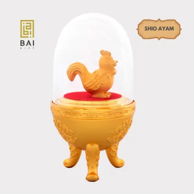 PATUNG SHIO ULAR TAHUN 2025 BAI GIFT PAJANGAN PATUNG SHIO AYAM MINI LAPIS EMAS 24K  2 ~blog/2023/3/27/10_patung_lapis_emas_lucu_shio_ayam_2