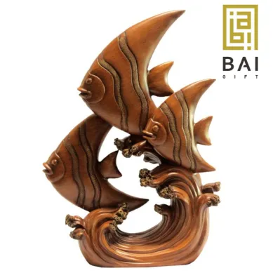 PATUNG SHIO ULAR TAHUN 2025 BAI GIFT PAJANGAN PATUNG 3 IKAN HARMONIS PATUNG IKAN BAHAN RESIN 1 ~blog/2023/3/28/ikan_1