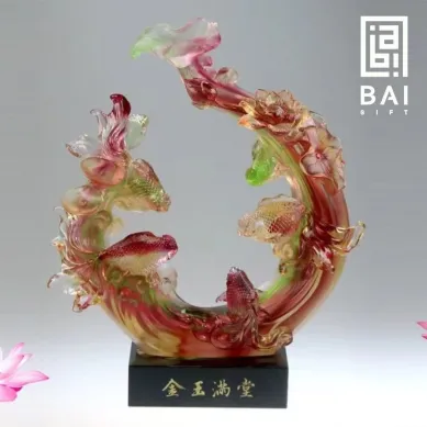 PATUNG SHIO ULAR TAHUN 2025 BAI GIFT PAJANGAN PATUNG IKAN MAS KOKI FENGSHUI BAHAN CRYSTAL PREMIUM  2 ~blog/2023/3/9/2