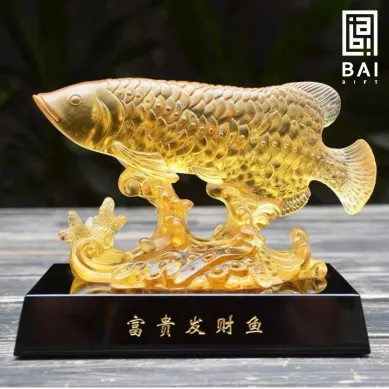 PATUNG SHIO ULAR TAHUN 2025 BAI GIFT PATUNG IKAN ARWANA CRYSTAL  1 ~blog/2023/5/11/6