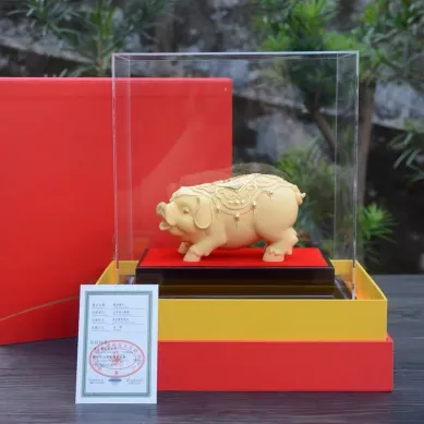 PATUNG SHIO ULAR TAHUN 2025 BAI GIFT PATUNG SHIO BABI LAPIS EMAS 24K 3 ~blog/2023/5/5/babi_l3