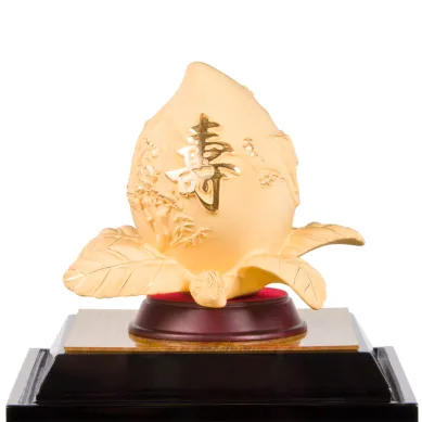 PATUNG SHIO ULAR TAHUN 2025 BAI GIFT PAJANGAN BUAH PERSIK KEABADIAN LAPIS EMAS 24K  4 ~blog/2024/4/4/_