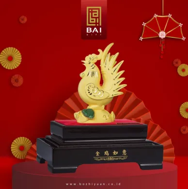 PATUNG SHIO ULAR TAHUN 2025 BAI GIFT PATUNG SHIO AYAM GIOK LAPIS EMAS 24K - MEDIUM 1 ~blog/2025/4/28/ayam_giok