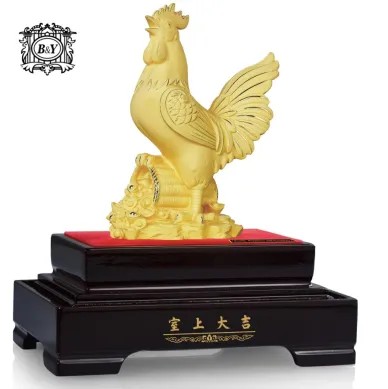 PATUNG SHIO ULAR TAHUN 2025 BAI GIFT PAJANGAN SHIO AYAM KOIN EMAS - MEDIUM 2 ~blog/2025/4/28/ayam_koin_2