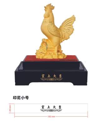PATUNG SHIO ULAR TAHUN 2025 BAI GIFT PAJANGAN SHIO AYAM KOIN EMAS - MEDIUM 3 ~blog/2025/4/28/ayam_koin_3
