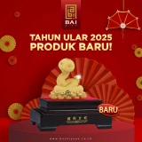BAI GIFT PATUNG SHIO ULAR LAPIS EMAS SIZE SMALL