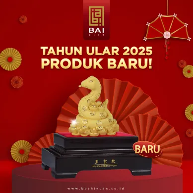 PATUNG SHIO ULAR TAHUN 2025 BAI GIFT 1 SET HAMPERS IMLEK 2024 HIASAN PATUNG SHIO ULAR LAPIS EMAS 24K 2 ~blog/2025/4/28/image_20241210091050