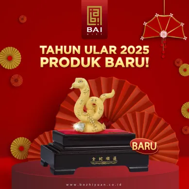 PATUNG SHIO ULAR TAHUN 2025 BAI GIFT CHINESE NEW YEAR GIFT PAJANGAN SHIO ULAR EMAS - MEDIUM 2 ~blog/2025/4/28/image_20241210091107