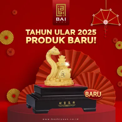 PATUNG SHIO ULAR TAHUN 2025 BAI GIFT HAMPERS IMLEK PATUNG SHIO ULAR LAPISAN EMAS - LARGE 1 ~blog/2025/4/28/image_20241210091111
