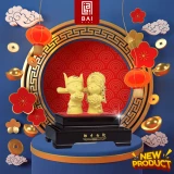 BAI GIFT PATUNG PENGANTIN LAPIS EMAS 24K HADIAH ANNIVERSARY PERNIKAHAN