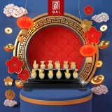 BAI GIFT 1 SET PAJANGAN PATUNG 12 SHIO BABY BORN LAPISAN EMAS 24K