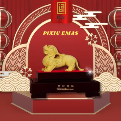 PATUNG SHIO ULAR TAHUN 2025 BAI GIFT PAJANGAN PATUNG HEWAN PIXIU HEWAN SUCI LAPIS EMAS 24K 1 ~blog/2025/6/4/3