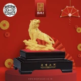 BAI GIFT PAJANGAN PATUNG SHIO MACAN LAPIS EMAS 24K SIZE L